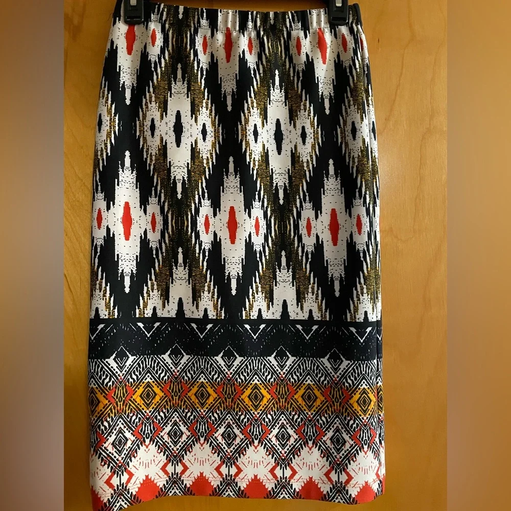 Maeve Iguazu Lkat Ethnic Print Skirt Size Small